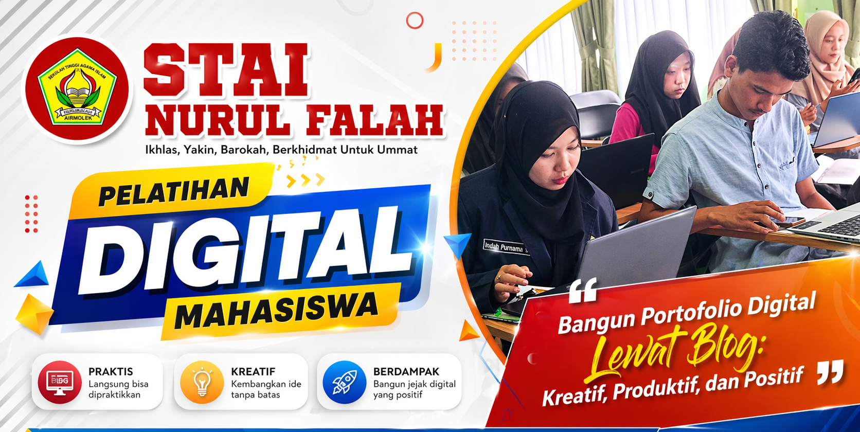 Pelatihan :Bangun Portofolio Digital Lewat Blog: Kreatif, Produktif, dan Positif 2025 Pelatihan :Bangun Portofolio Digital Lewat Blog: Kreatif, Produktif, dan Positif 2025