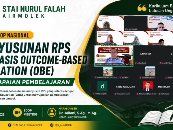 STAI Nurul Falah Airmolek Gelar Workshop Nasional Penyusunan RPS Berbasis Outcome-Based Education (OBE)